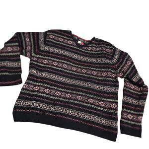 vintage Tommy Hilfiger Fair Isle knit sweater women's xl